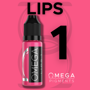Pigmentos para micropigmentación de labios Omega Lips 1 – tono frío natural, ideal para técnica Baby Lips y efecto labial.